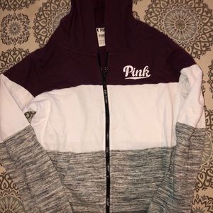 Pink Sweatshirt Zip Up